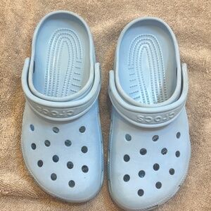 Light blue crocs(size 5W and size 7M)